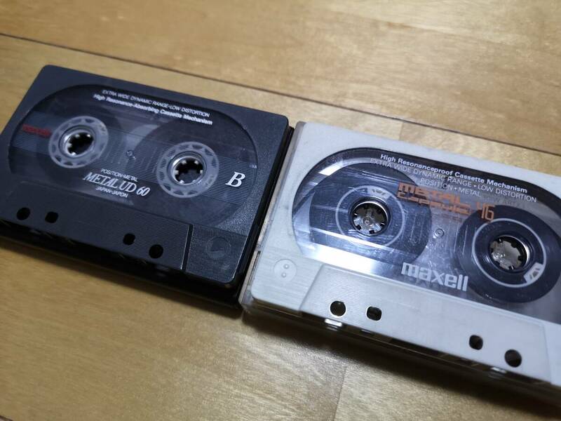 maxell カセットテープ METAL UD60,METAL46 録音済 2本
