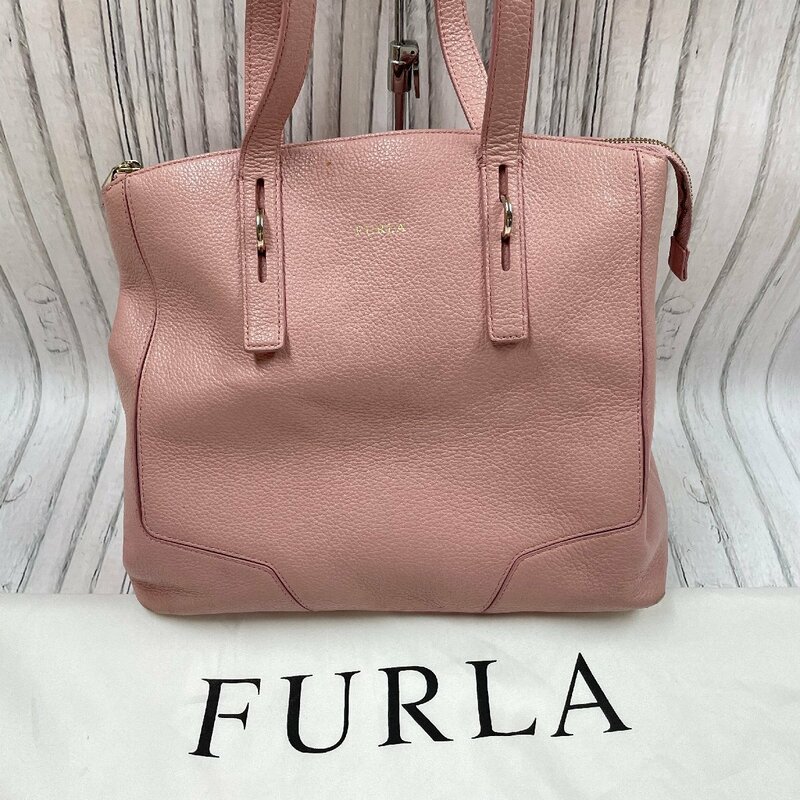 m002 G2(100) FURLA フルラ ショルダーバッグ ピンク カバン 鞄 レディース 保管袋付き