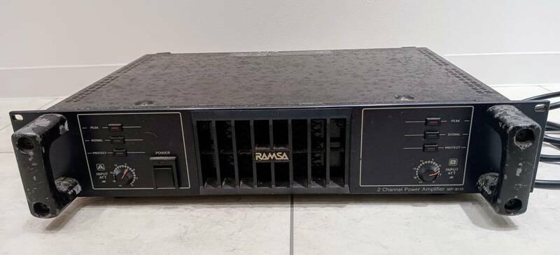 【え沖】 ☆ RAWSA 2 Channal Power Amplifier WP-9110 ナショナル/パワーアンプ 通電のみ確認済 MDZ01MNB11