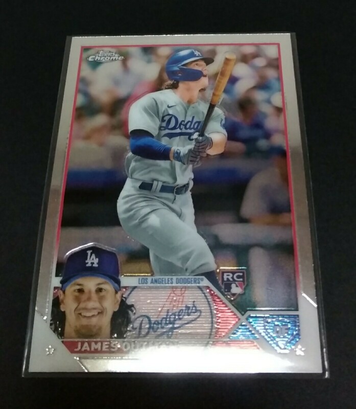 MLB 2023年Topps chrome ジェームズ・アウトマン(ドジャース)ルーキーカード！ No,81。Dodgers JAMES OUTMAN RC。