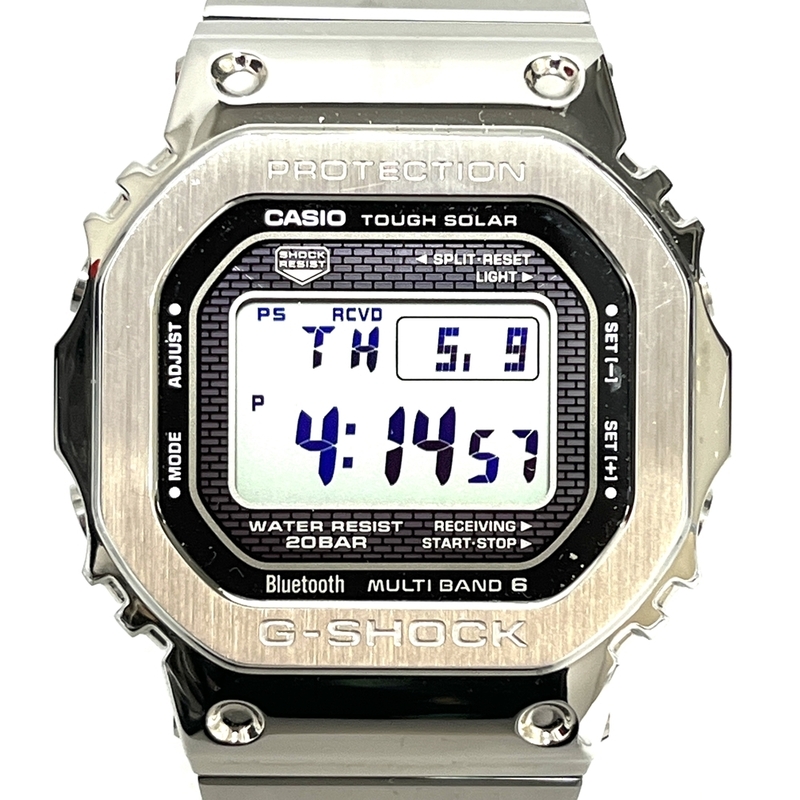 カシオ【CASIO】G-SHOCK GMW-B5000 3459 tough solar SS ステンレススチール シルバー Gショック 161.9g 18122