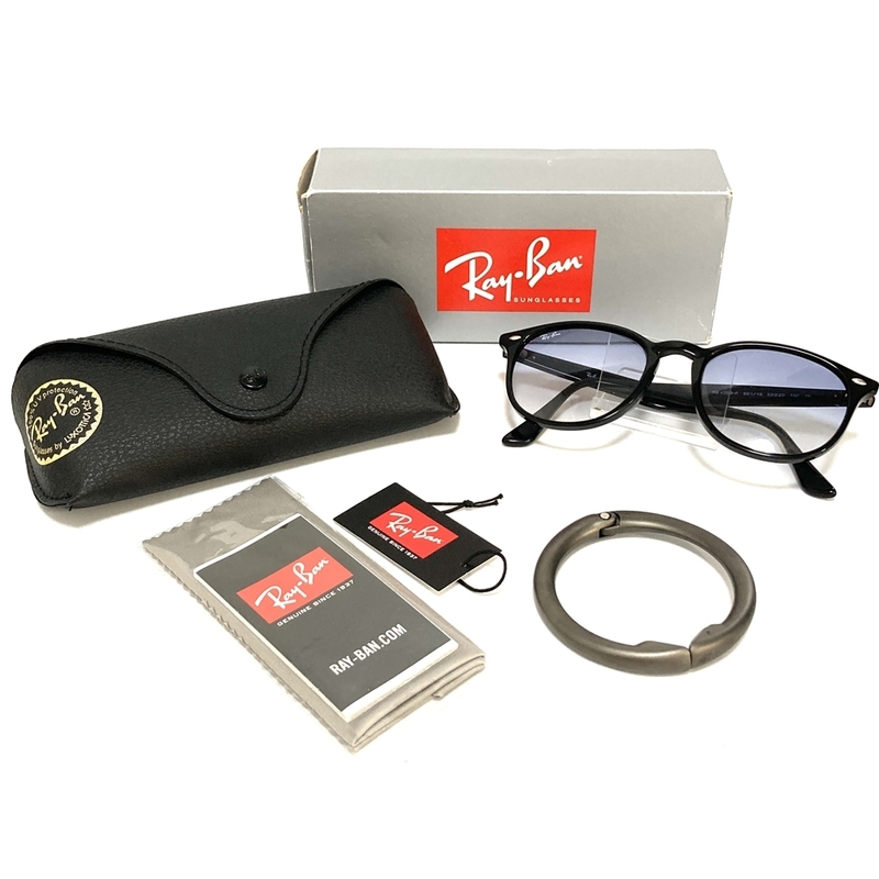 Ray-Ban レイバン RB 4259-F サングラス メガネ 眼鏡 ケース付き　53□20 150 1N ブラック / クリッパ バッグハンガー　セット　18118