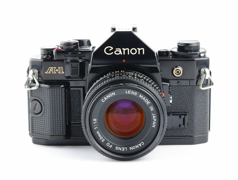 06896cmrk Canon A-1 + New FD 50mm F1.8 MF一眼レフ フイルムカメラ 標準レンズ FDマウント
