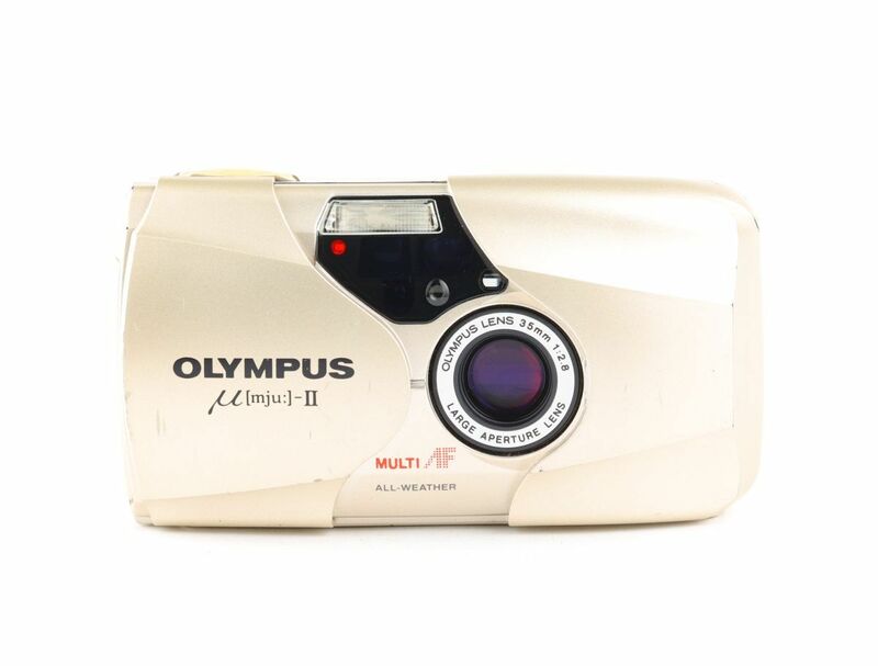 07253cmrk 【ジャンク品】 OLYMPUS μ[mju:]-II OLYMPUS LENS 35mm F2.8 単焦点 広角 コンパクトカメラ