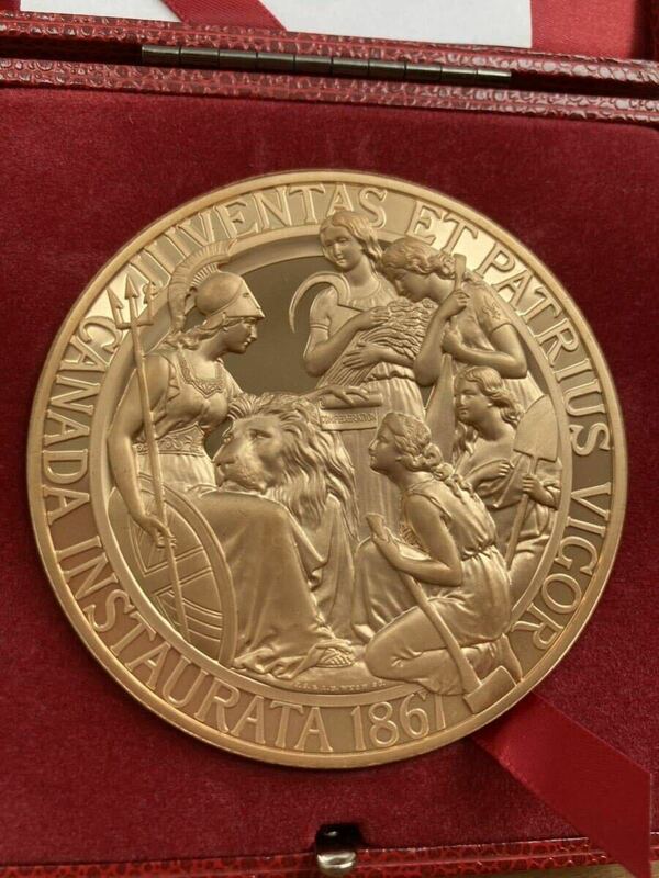 ②カナダ ウナとライオン ヴィクトリア女王 銅 ブロンズメダル プルーフライク版 2017年 建国150周年記念 1867年独立コンフェデレーション