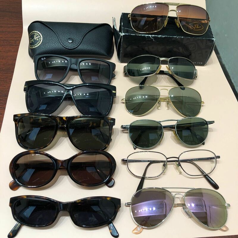 ブランド サングラス 11点セット Ray-Ban DOT DASH Calvin Klein EMPORIO ARMANI VONZIPPER GARGOYLES PEWPER TECHNOS H&M メガネ 眼鏡