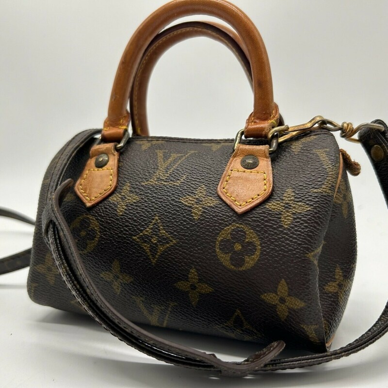 【希少品/美品】 ルイヴィトン LOUIS VUITTON モノグラム ミニスピーディ ハンドバッグ ショルダーバッグ ミニボストン 2way レザー M41534