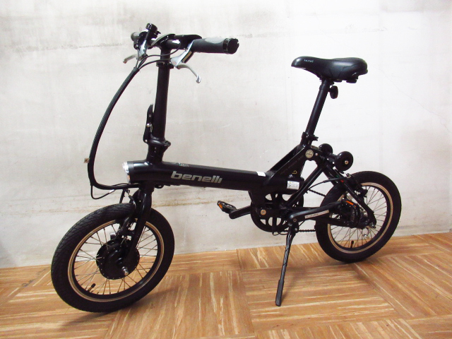 BENELLI ベネリ mini fold 16 ミニフォール度 電動アシスト自転車 Eバイク ブラック 2023年購入 管理6J0521B-jitensya