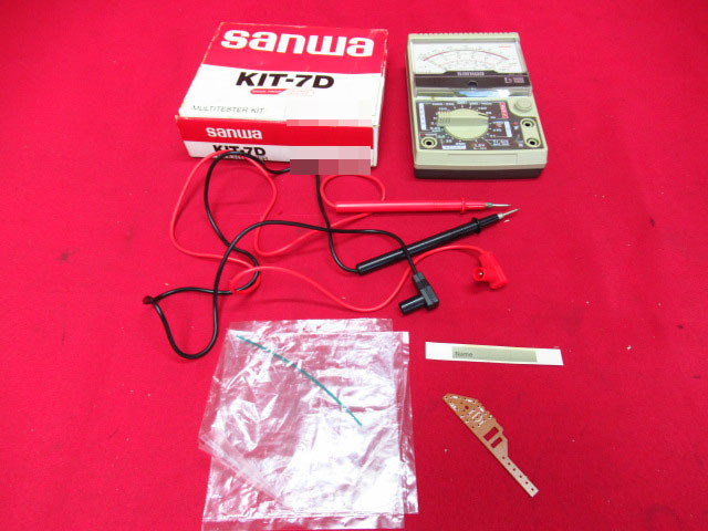 SANWA 三和 サンワ MULTITESTER マルチテスター アナログテスター KIT-7D 電気計測器 測定器 元箱付き ジャンク 管理6NT0529E-A06