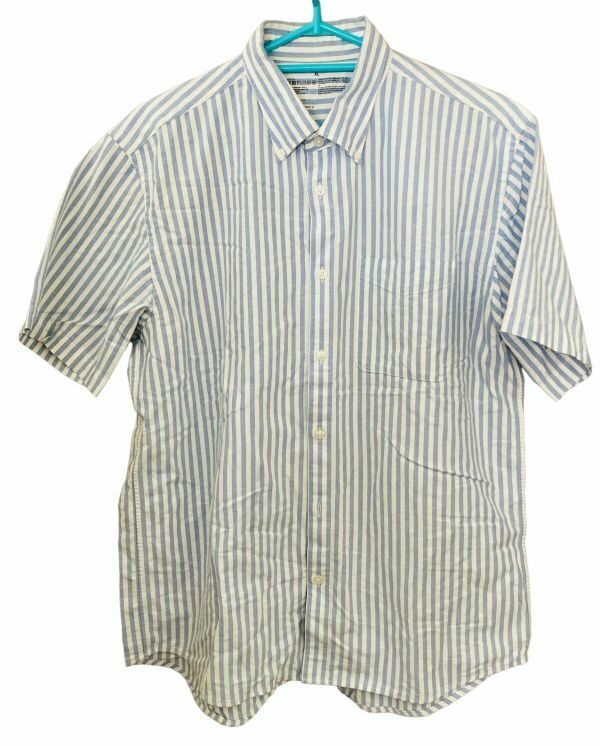 無印良品 シャツ洗いざらしオックスボタンダウン半袖シャツメンズ サイズ XL