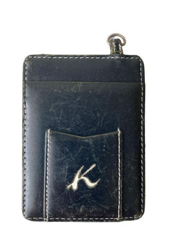 キタムラ K2 Kitamura K2 カードケース 名刺入れ パスケース 革 レザー ネイビー