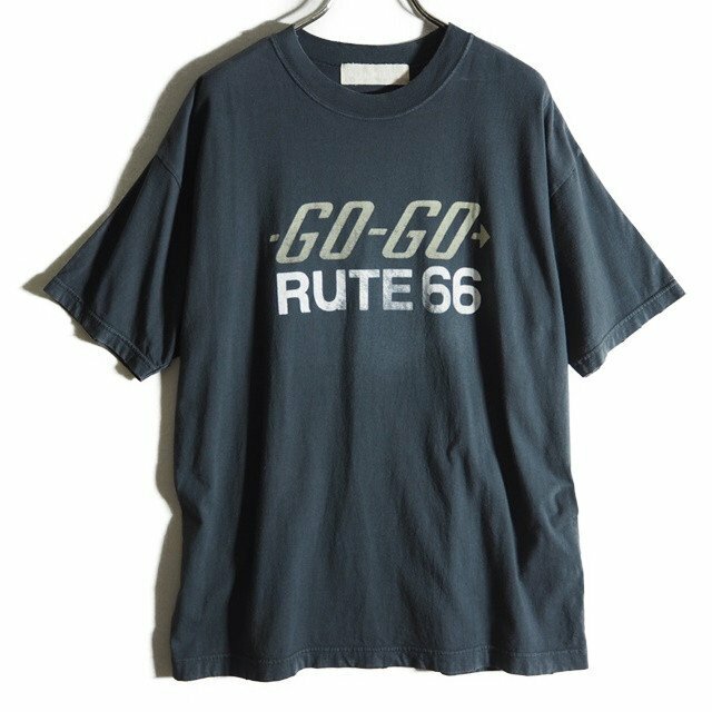 M4570f67　▼R JUBILEE アールジュビリー × AP STUDIO エーピー ストゥディオ▼　22SS GOGO RUTE66 Tシャツ グレー / ダメージ加工 春夏