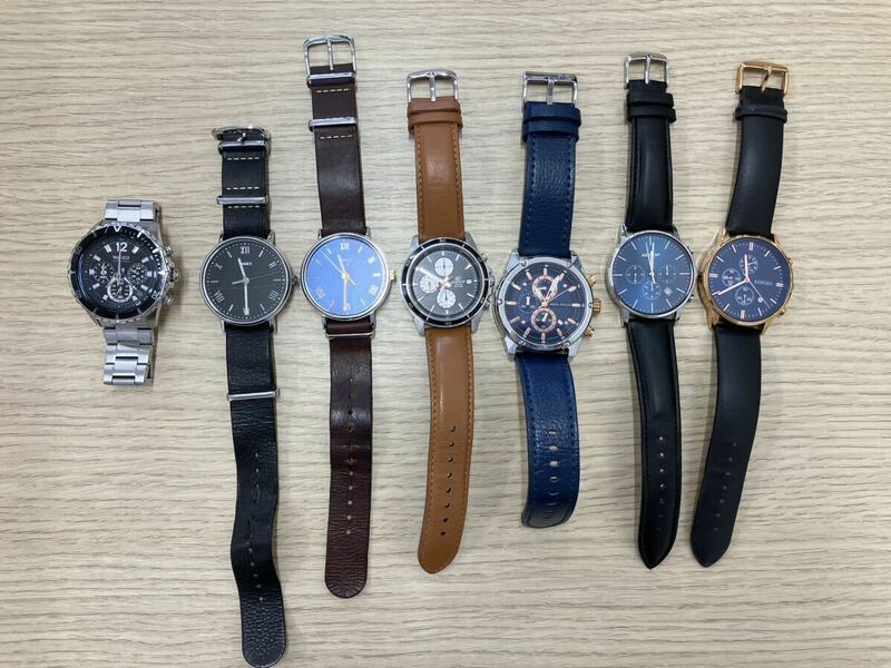 【1円スタート】クォーツ時計おまとめ7本セット 腕時計 