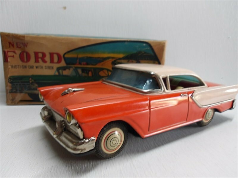 ATC NEW FORD ブリキ 1960~70年代頃 当時物 日本製 アサヒ玩具 フリクション フォード 箱付き 雑貨