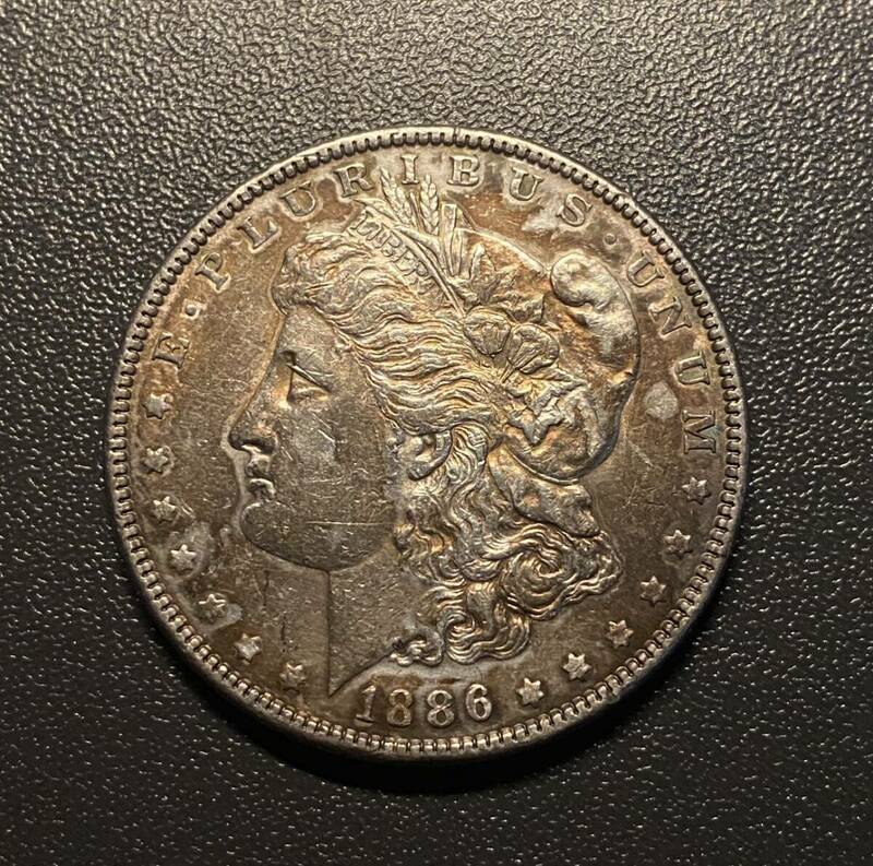 1886アメリカモルガンダラー銀貨　コイン　硬貨　古銭　美品　レア