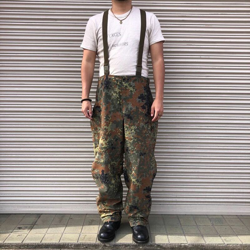 90s Germany Army ドイツ軍 実物 BW 放出品 フレックカモ 迷彩 ゴアテックス 防水 オーバーオール ミリタリー ヴィンテージ GORE-TEX