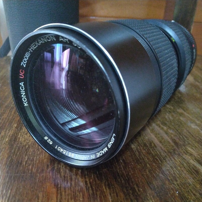 希少 KONICA コニカ UC ZOOM-HEXANON AR 80-200mm F4 ズーム ヘキサノン ケース付き レンズ カメラレンズ 