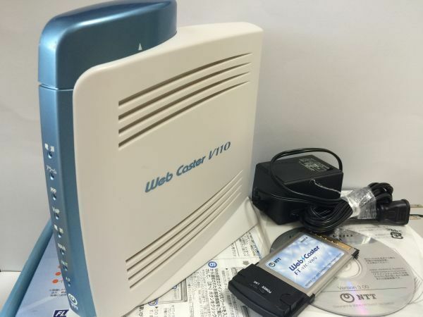 NTT WebCaster Web Caster V110 ワイヤレスセット 050 IP電話 VoIP SIP利用可 専用無線LANカード付属 FT-STC-Va/g V130代替等に