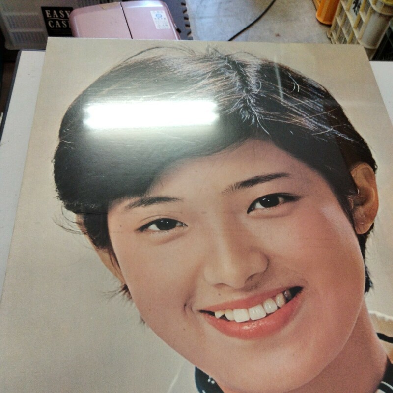 山口百恵　パネル　木製　美品　42×59.5cm　当時物 昭和レトロ