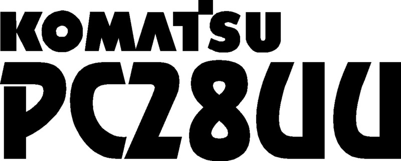 KOMATSU PC28UU PC15MR 横160ｍｍ　ステッカー　エンブレム　デカール　ハイグレード耐候６年 40色 コマツ 