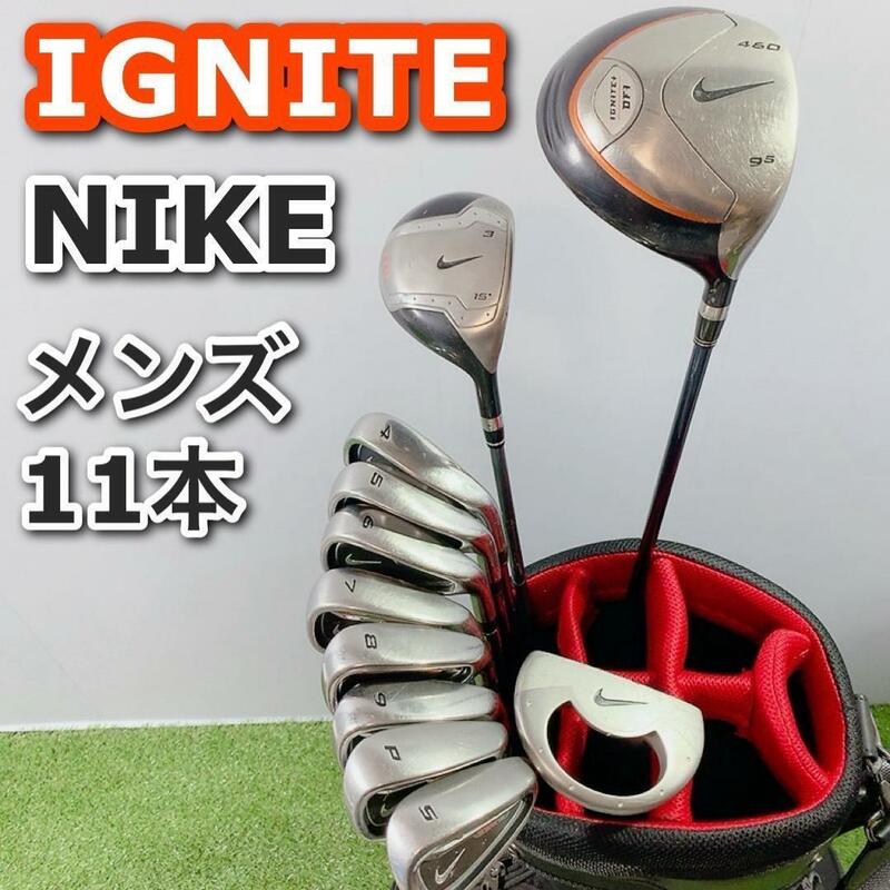 NIKE ナイキ IGNITE イグナイト ゴルフクラブ メンズ セット 右利き フルセット　初心者　コースデビュー　キャディバッグ付き