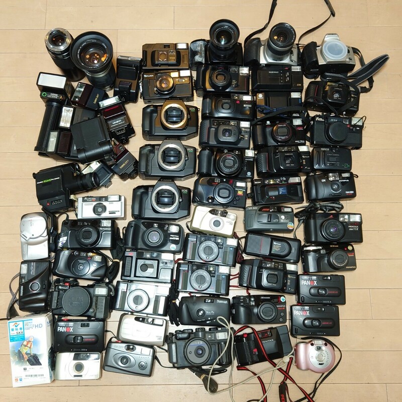 Ｔ４）１円〜　ジャンクカメラまとめ売り　大量セット　光学 MINOLTA Canon PENTAX Nikon フィルム コンパクト