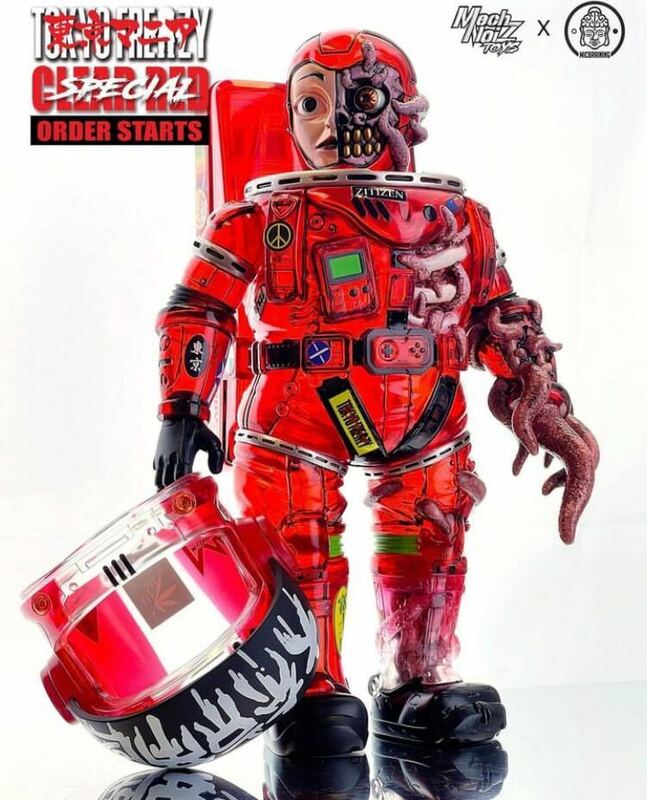 mechnoiztoys × MicBraining TOKYO FRENZY CLEAR RED ソフビ sofubi IZUMONSTER mvh hxs ZOLLMEN iluilu uzumark realhead