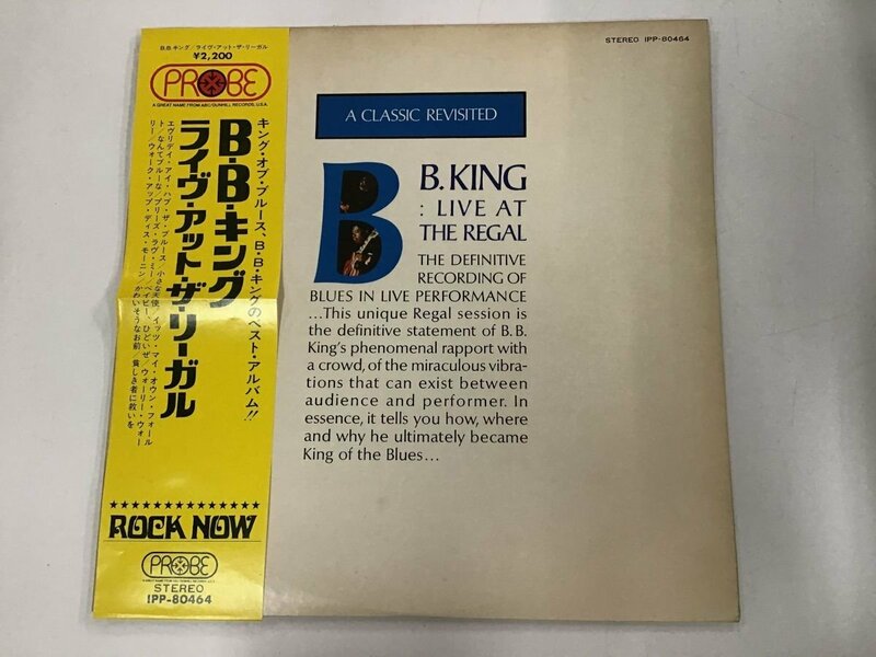 LP / B.B. KING / LIVE AT THE REGAL / 補充伝票付/帯付 [0719RS]