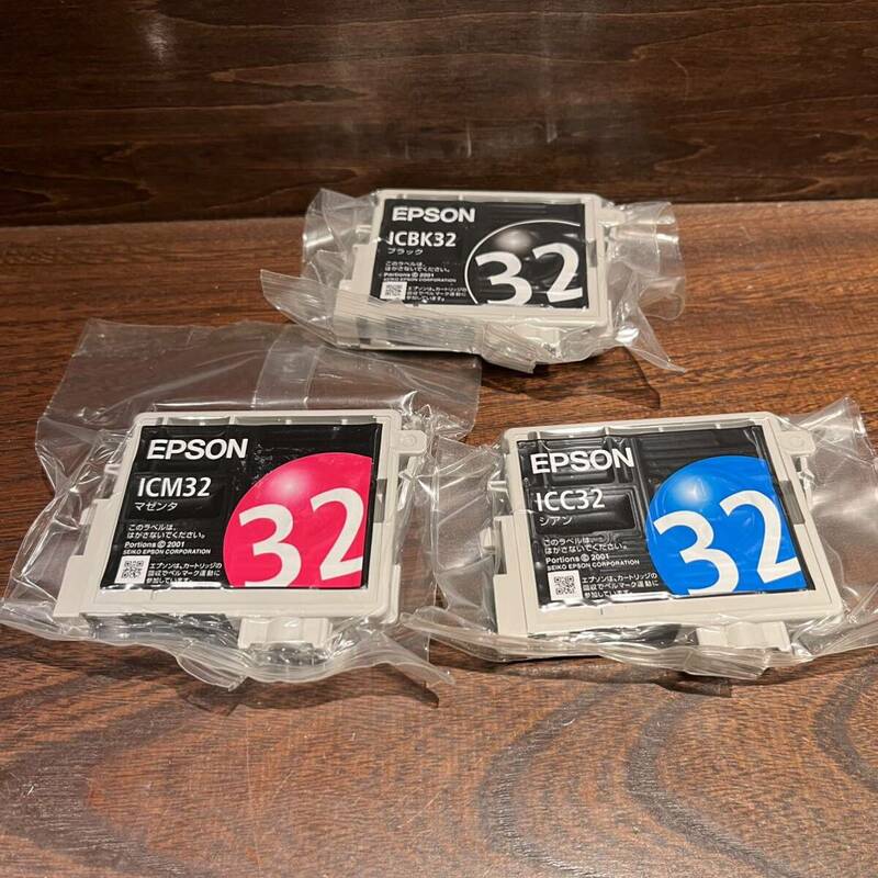 エプソン　EPSON 純正インクカートリッジ　ICBK32 ICM32 ICC32 ブラック　マゼンタ　シアン　IC6CL32内