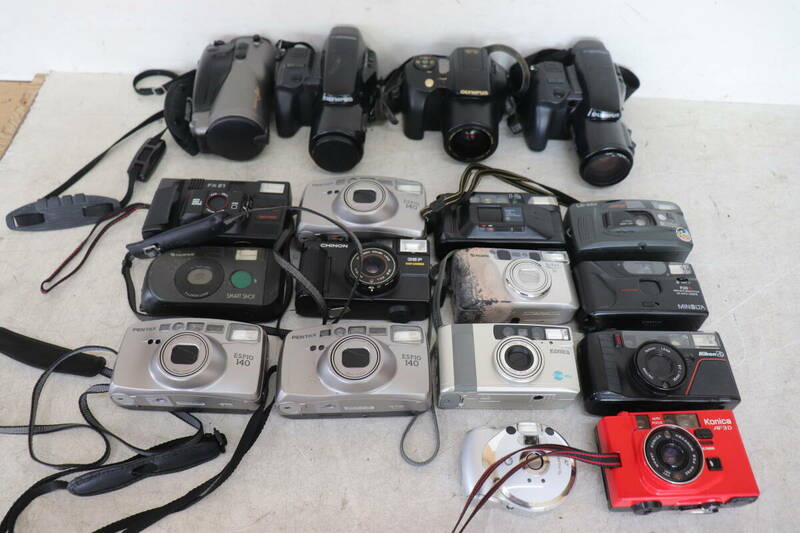 Y12/386 Canon/Olympus/RICOH/Nikon コンパクト フィルム カメラ AutoBoyJet/L-10/L-1/LX-55W/AD3 等 18点 セット 動作未確認 現状品
