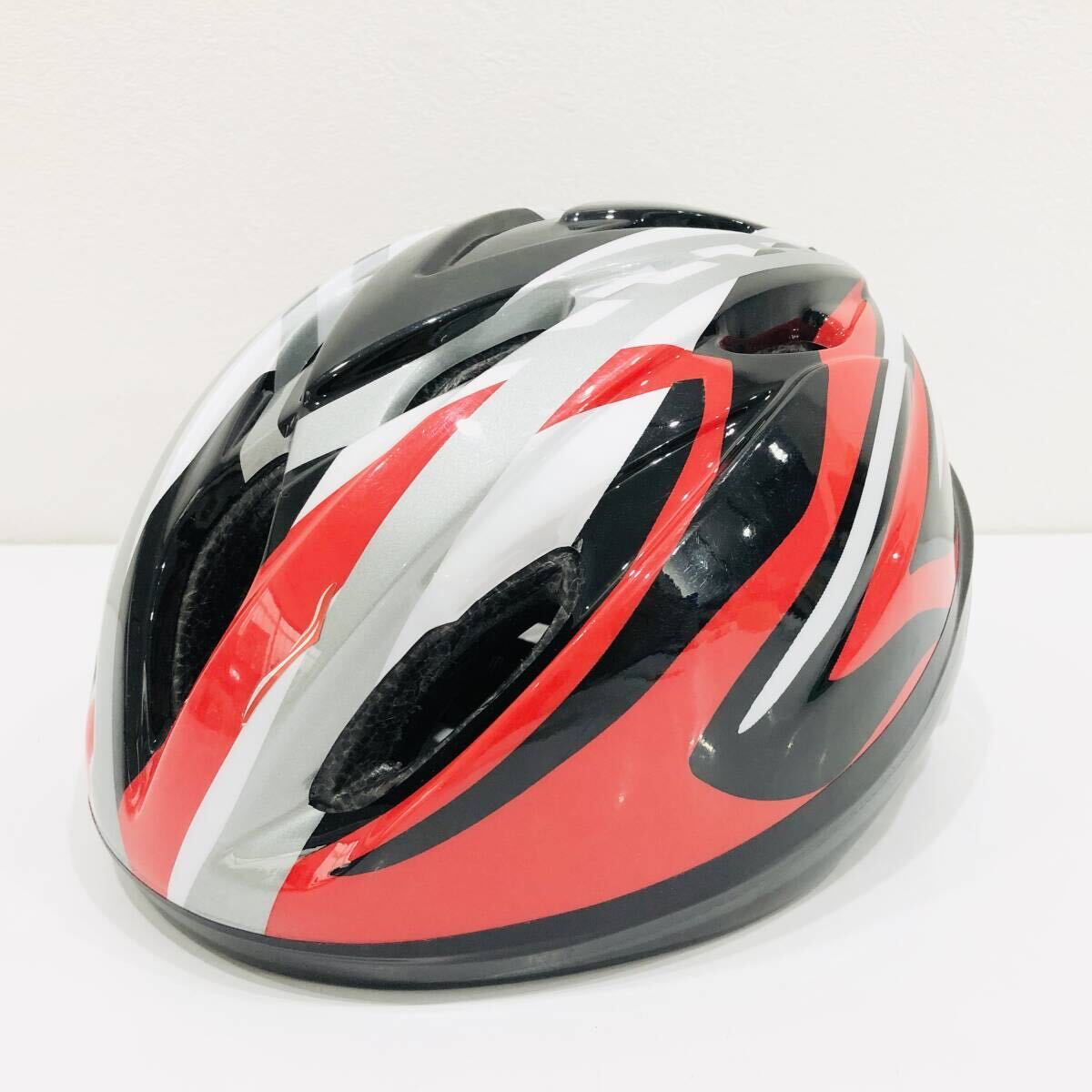 ●オージーケーカブト FLIP キッズ用 自転車ヘルメット OGK Kabuto レッド系 54～56cm RIDE BICYCLE SAFELY サイクリング 児童用 M1579