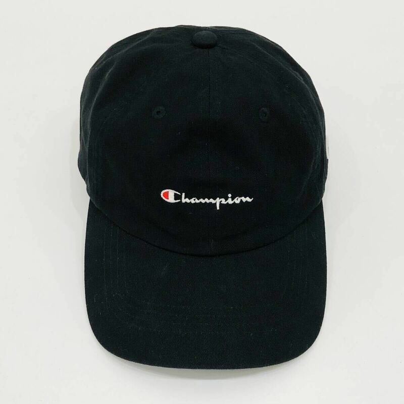 ●チャンピオン キャップ Champion ブラック サイズ 57～59cm 帽子 ワンポイントロゴ刺しゅう S3082