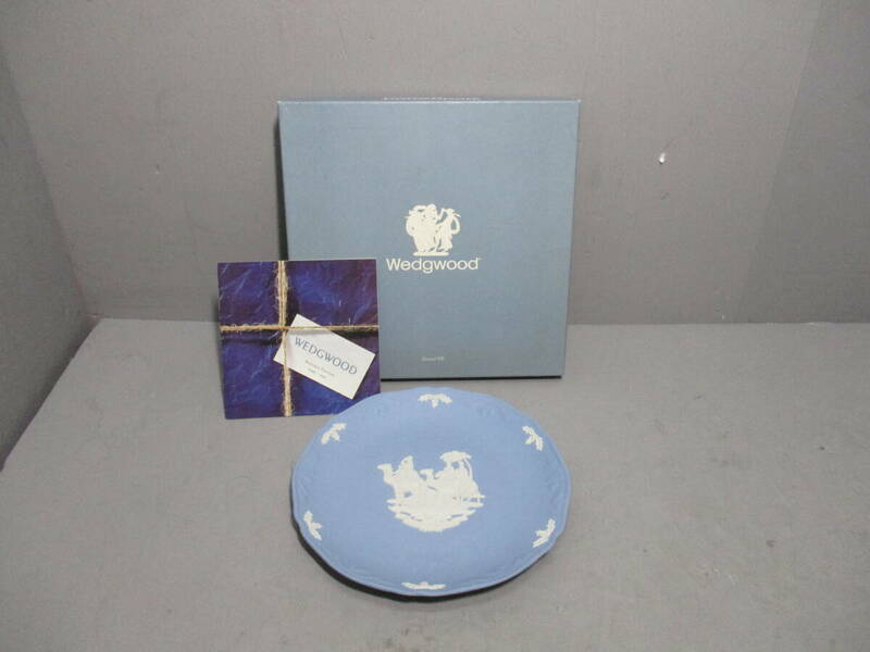 未使用★WEDGWOOD★ウエッジウッド ジャスパー プレート WE THREE KINGS 1992 CHRISTMAS 