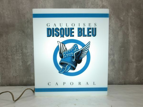 希少品 ゴロワーズ GAULOISES DISQUE BLEU CAPORAL 昭和レトロ 看板 電飾 ライト 照明 ディスプレイ フランスタバコメーカー 煙草