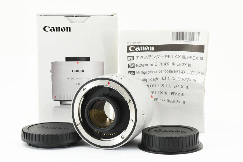 【美品】 Canon キヤノン EF 2x III EXTENDER エクステンダー 2X カメラ レンズ 【元箱付き】 【動作確認済み】 #1400