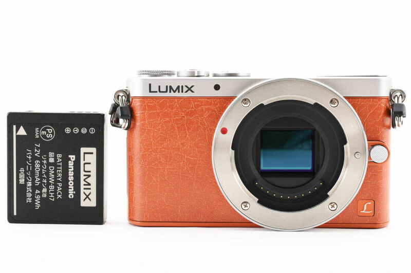 【美品】 Panasonic Lumix DMC-GM1 ミラーレス一眼 カメラ ボディ オレンジ パナソニック ルミックス 【動作確認済み】 #1478