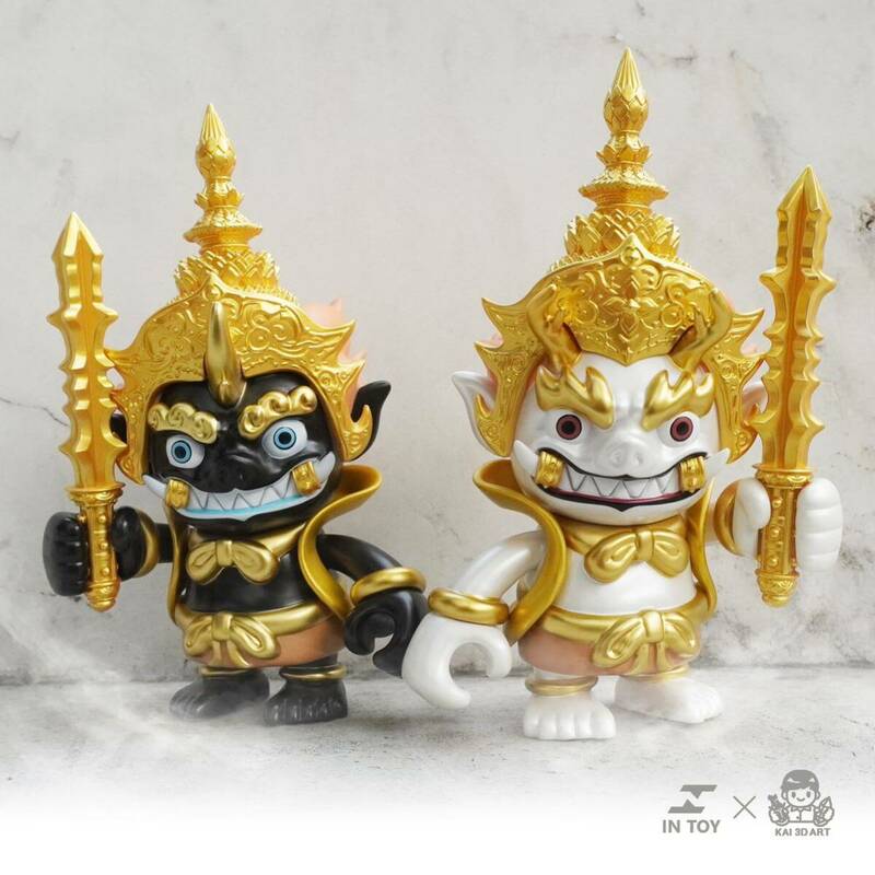 雷神＆風神　タイ限定　ＴＴＥ　夜叉エディション　モンスター　怪獣　可動　ソフビ　フィギュア　アートトイ　デザイナーズトイ　おもちゃ