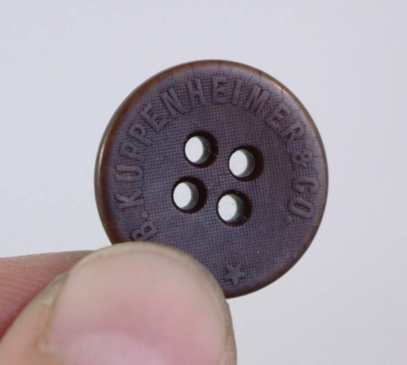 送料無料 / ビンテージ 1890's-1900's B.Kuppenheimer&Co ボタン ヴィンテージ カバーオール用 ワークウェア チェンジボタン 16.9mm