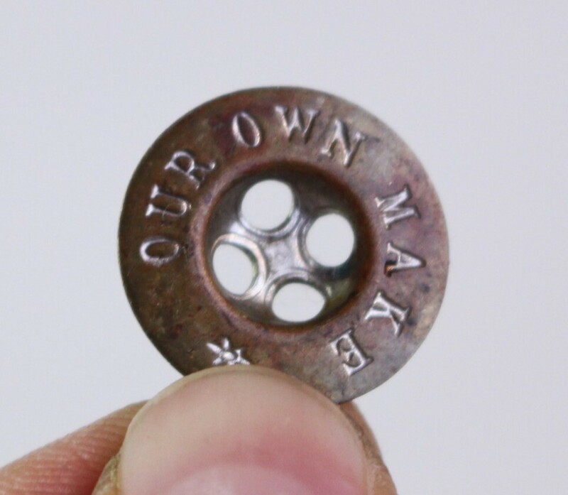 送料無料 / ビンテージ our own make ボタン ヴィンテージ カバーオール用 ワークウェア チェンジボタン 16.3mm