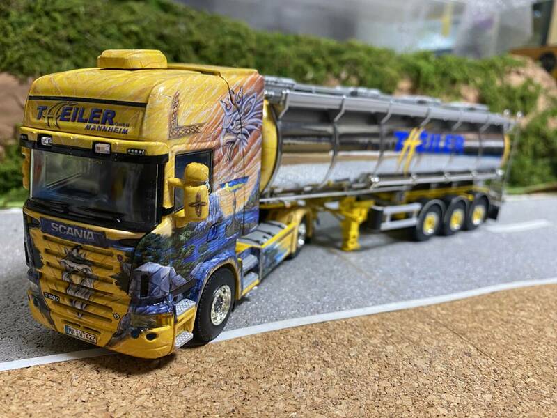 （5）　WSI　Theiler Mannheim　SCANIA R Topline　Tank Oplegger (3 as)　9808　1/50