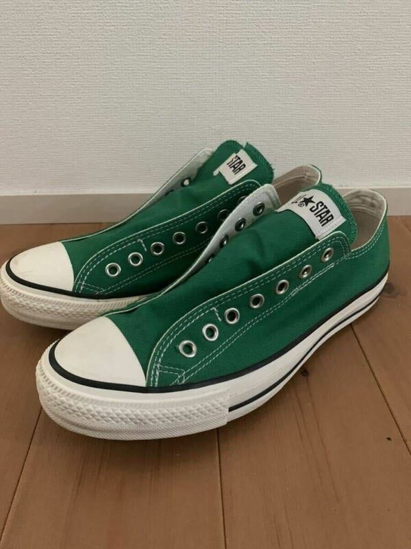 CONVERSE ALL STAR SLIP III OX コンバース スリップ 3 スリッポンモデル 27.5cm(US9.0) グリーン　チャックテイラー 美品