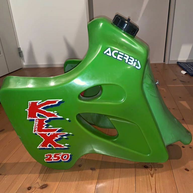 kawasaki klx250 ACERBIS製 ビッグタンク 12L ガソリンタンク 遠距離 トライヤル モトクロス ラリー 当時物 希少 美品