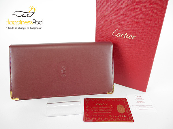 Cartier　カルティエ　マスト長財布　L3000466ED　ボルドー　良品