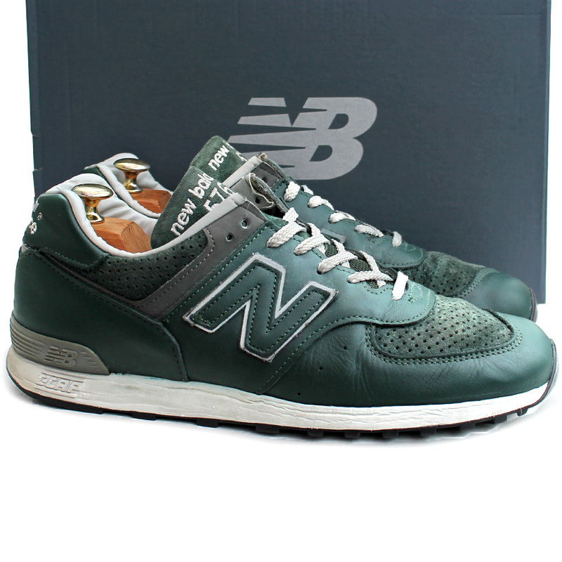 イングランド製★ニューバランス NEW BALANCE★レザースニーカー US9.5=27.5 M576GGG ローカットスニーカー グリーン メンズ i-753