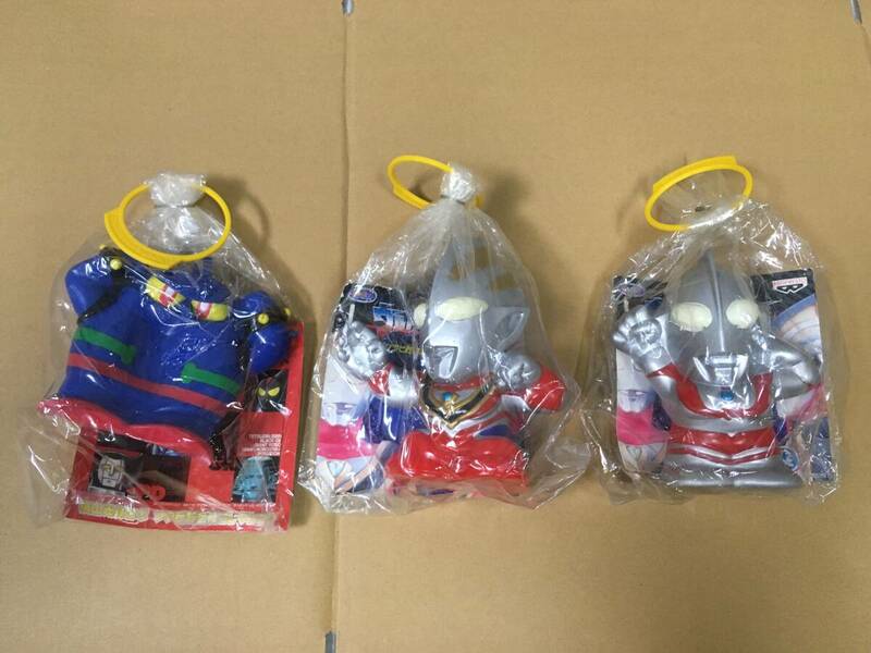 未開封　ウルトラヒーロー　ソフビ貯金箱コレクション　　横山光輝ロボソフビ貯金箱コレクション　　計3点　まとめ売り