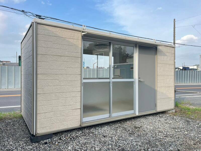 【廃番激レア】三協フロンテア　mobile CABIN　ベージュ色　（エアコン 庇 網戸 照明付き）タイルカーペット交換済み　さいたま市発