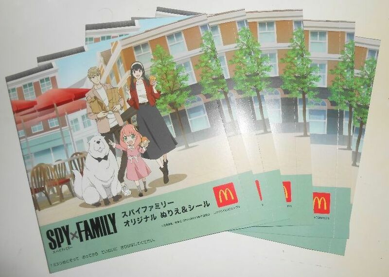 SPY×FAMILY★マクドナルド ハッピーセット ぬりえ＆シール★全5種セット