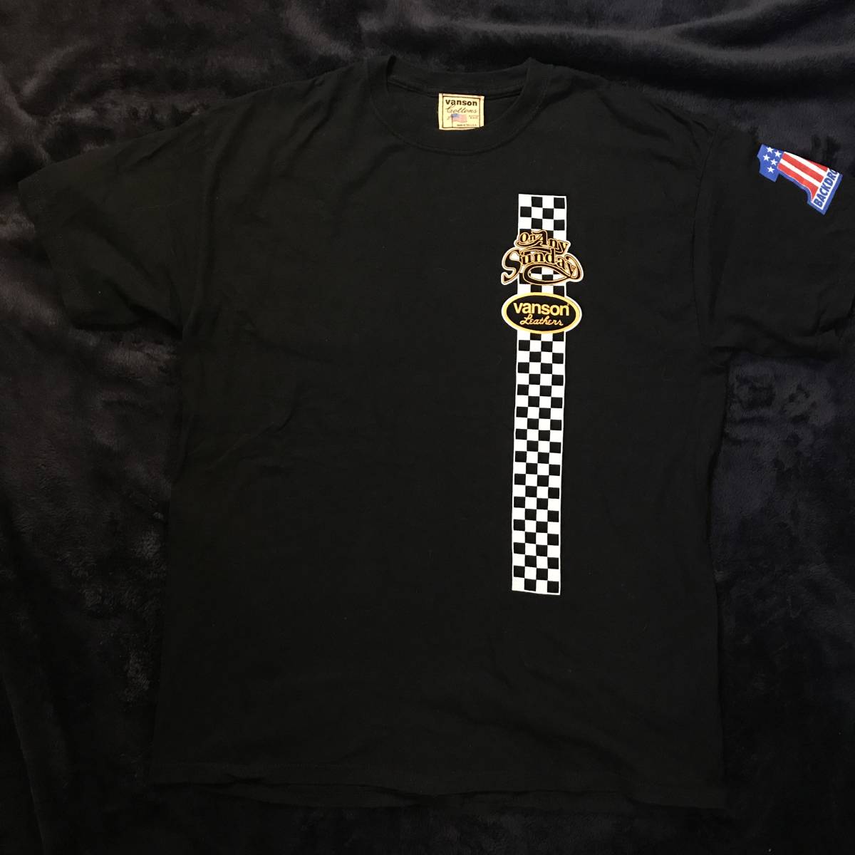 Vanson ヴィンテージ Tシャツ 90年代 バンソン BACKDROP 渋谷バックドロップ ダートバイク ex HARLEY DAVIDSON アメカジ 