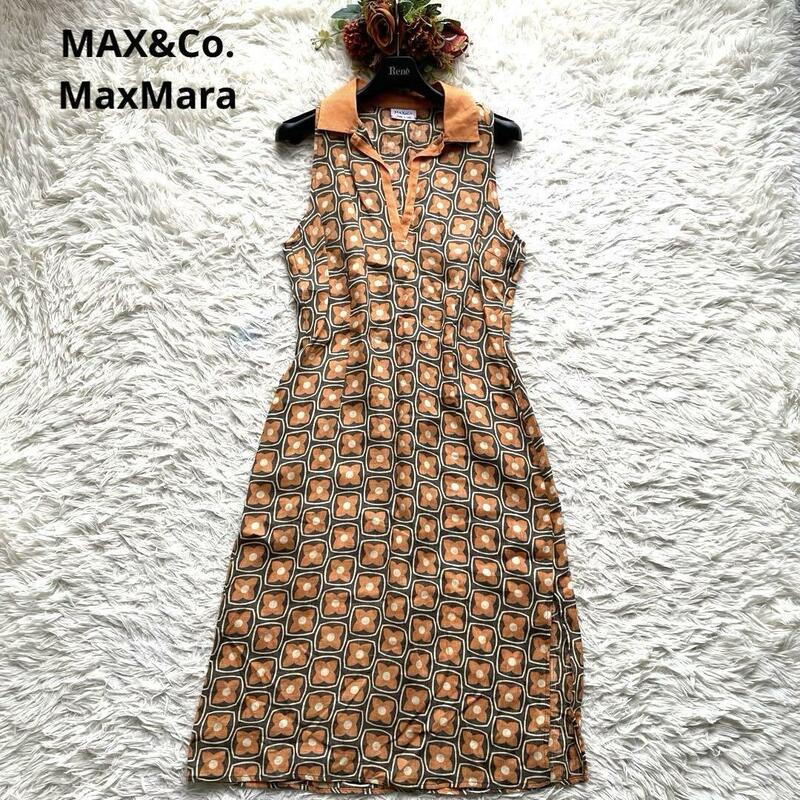 MAX&Co. MaxMara　マックスマーラ　マックスアンドコー　ノースリーブワンピース　花柄　リネン