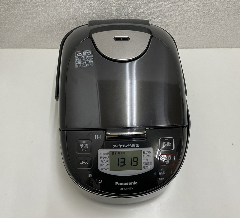 【A263】中古品　Panasonic　パナソニック　IHジャー炊飯器　SR-FX100Y　ステンレスブラック　1.0L　2020年製　動作確認済